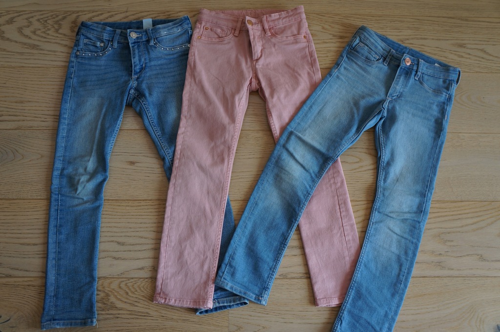 H&M jeansy zestaw 3 pary 122 cm