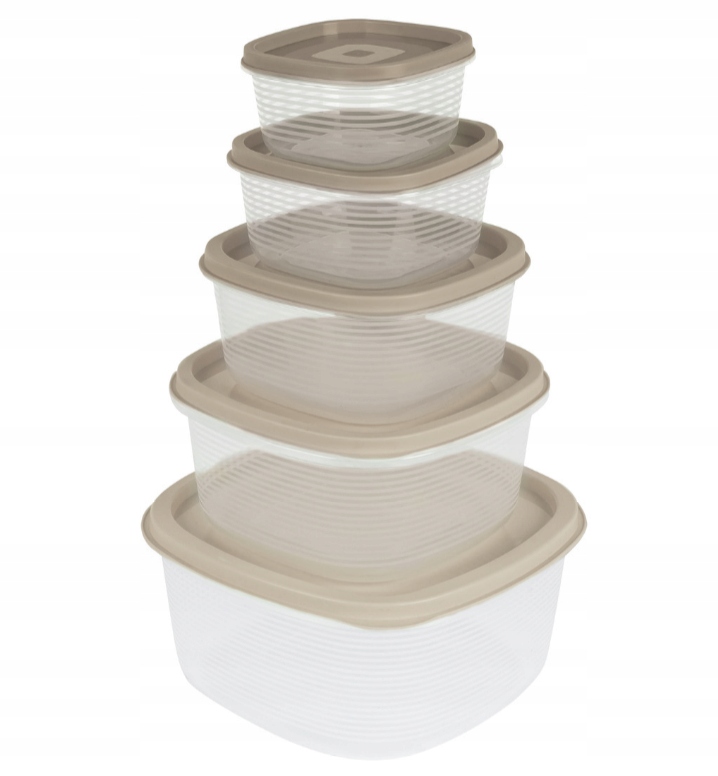 ERNESTO Pojemniki pojemnik na żywność z pokrywką 5 sztuk