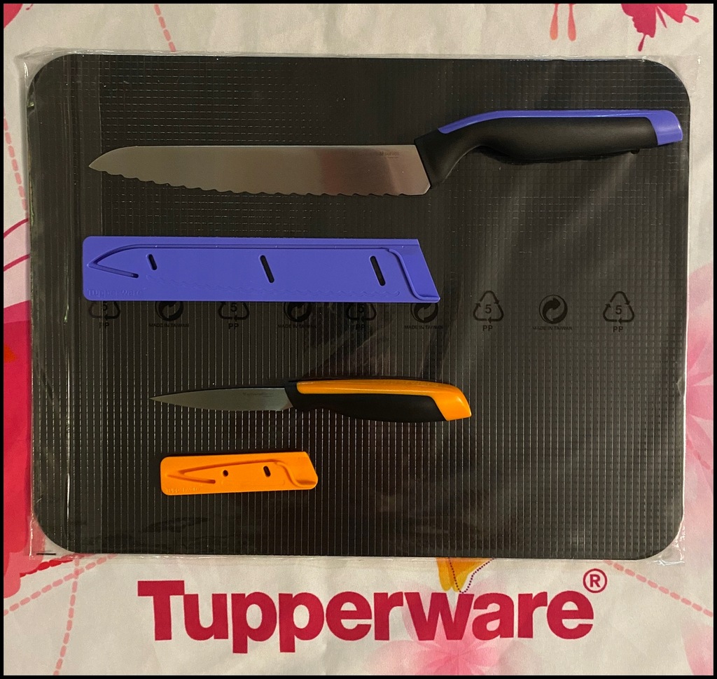 TUPPERWARE Zestaw 2 noże z podkładką