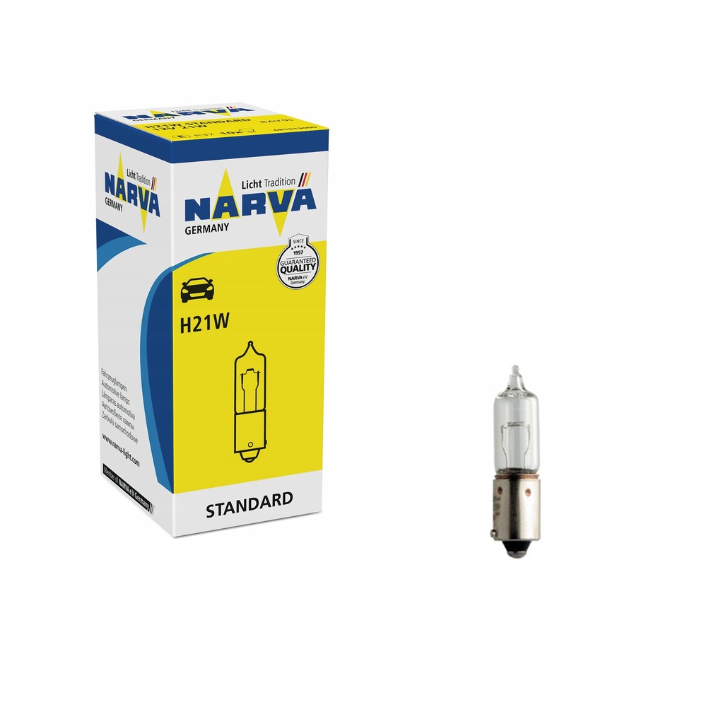 NARVA ŻARÓWKA H21W 12V/21W BAY9S (HALOGENOWA) 10SZT