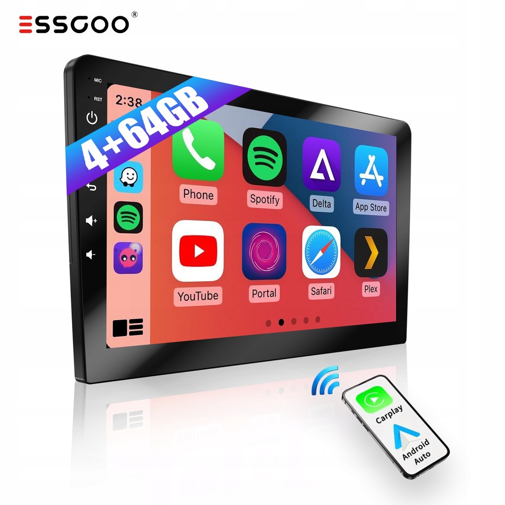 Radio samochodowe 9" 2 DIN ANDROID 13 64G Carplay 2-DIN