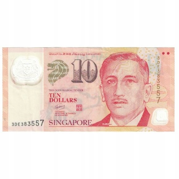 Banknot, Singapur, 10 Dollars, KM:40, UNC(65-70)