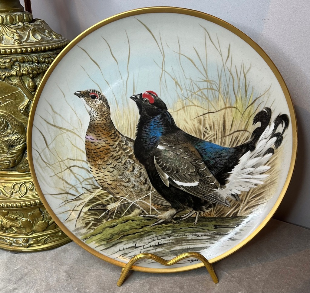 Cietrzew zwyczajny duży talerz Limoges Franklin Mint