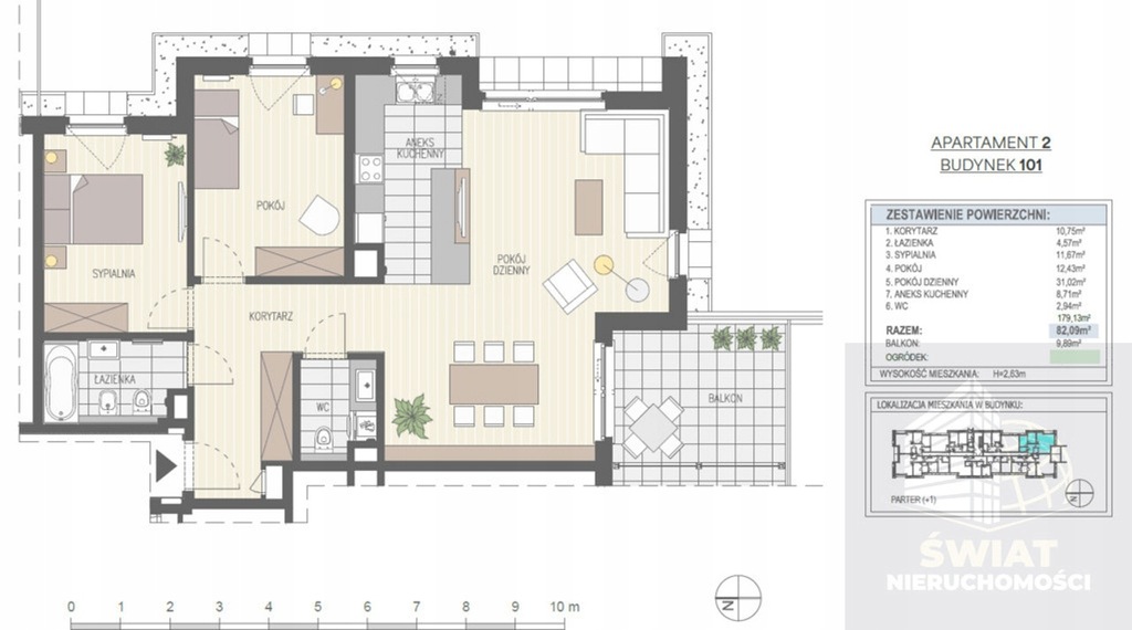 Mieszkanie, Szczecin, Warszewo, 82 m²