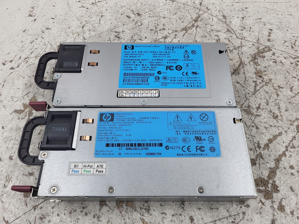HP 2x 499249-001 HSTNS-PL14 460W (2251373)