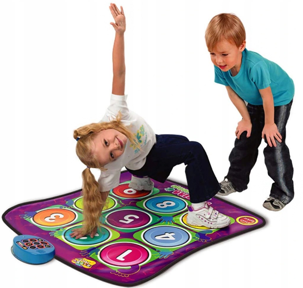 DUŻA MUZYCZNA MATA DO TAŃCZENIA TWISTER dla DZIECI - 10658483715