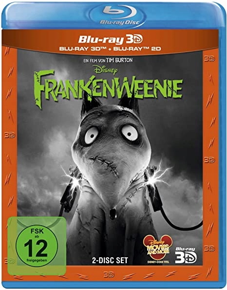 Frankenweenie Blu-Ray 3D + 2D Ang. Wer.