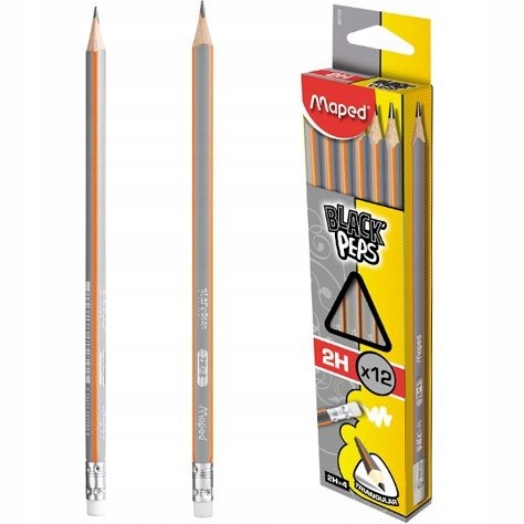 OŁÓWEK DREWNIANY MAPED BLACK&#039;PEPS 2H Z GU