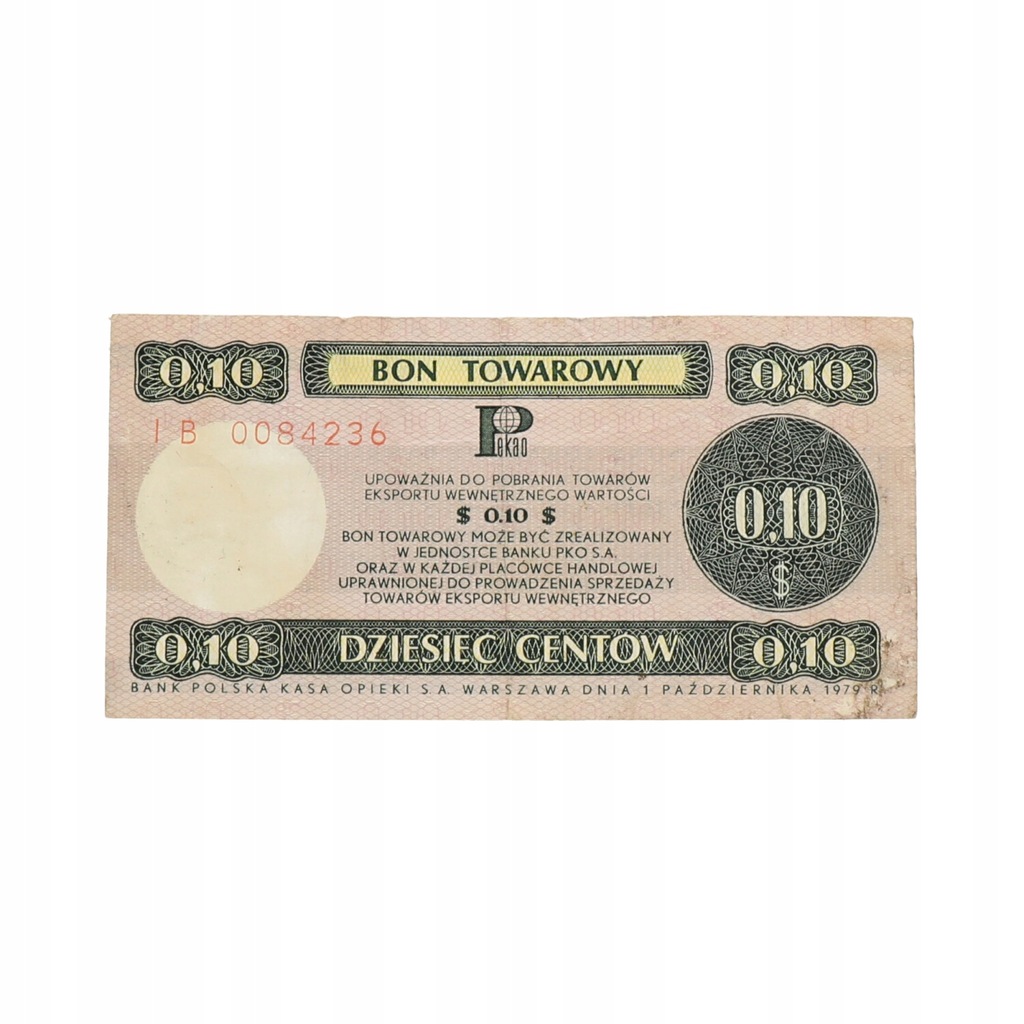 Polska , Pewex - 10 centów - 1979 r IB bez stempla
