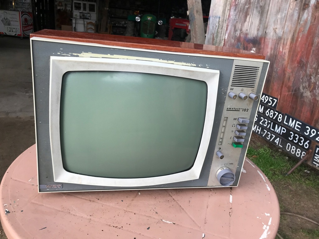 PRL stary telewizor lampowy Ametyst 102 WZT TV