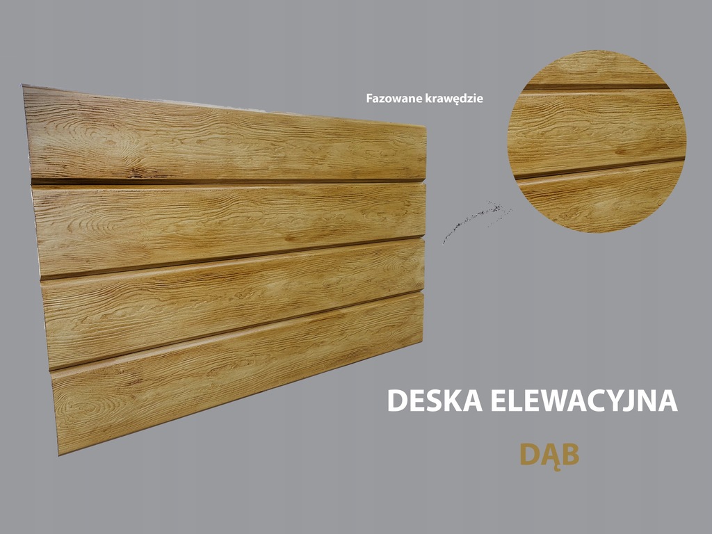 styrodeska, deska elewacyjna, Dąb