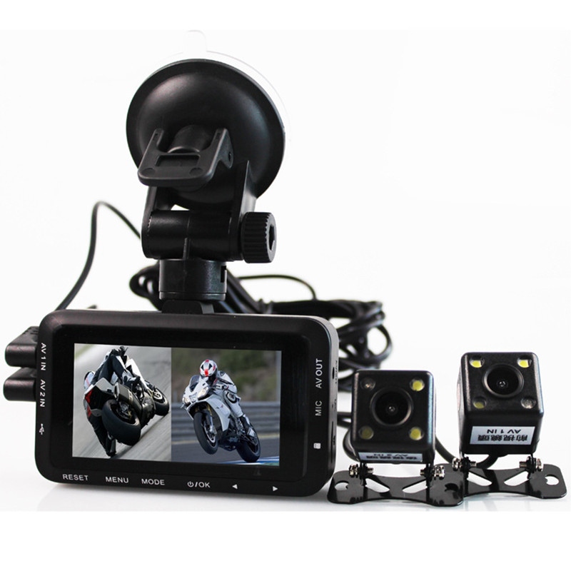 WIDEO REJESTRATOR MOTOCYKL 2x KAMERA FULL HD 1080p