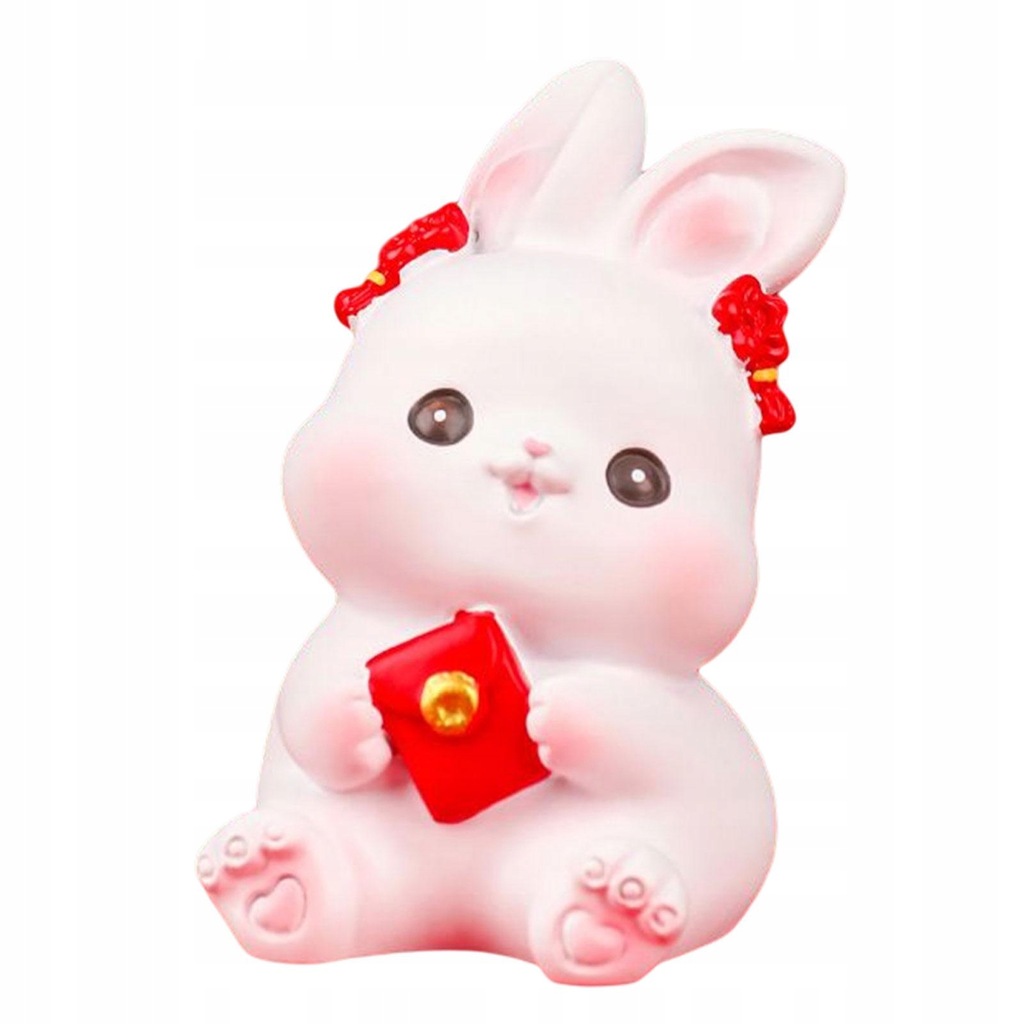 Funny Rabbit Bunny Figurine New Year Sculpture Resin Ornament StyleE