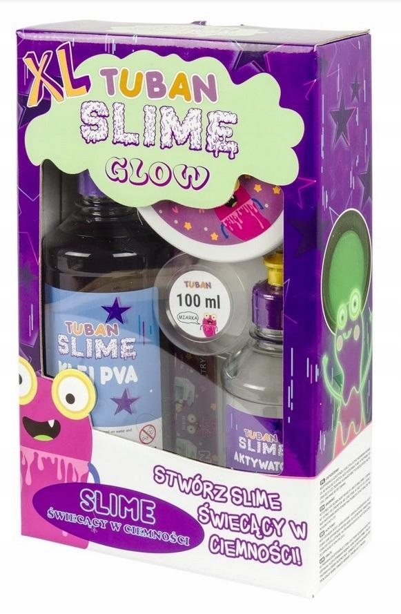 ZESTAW SUPER SLIME XL - GLOW IN THE DARK TUBAN