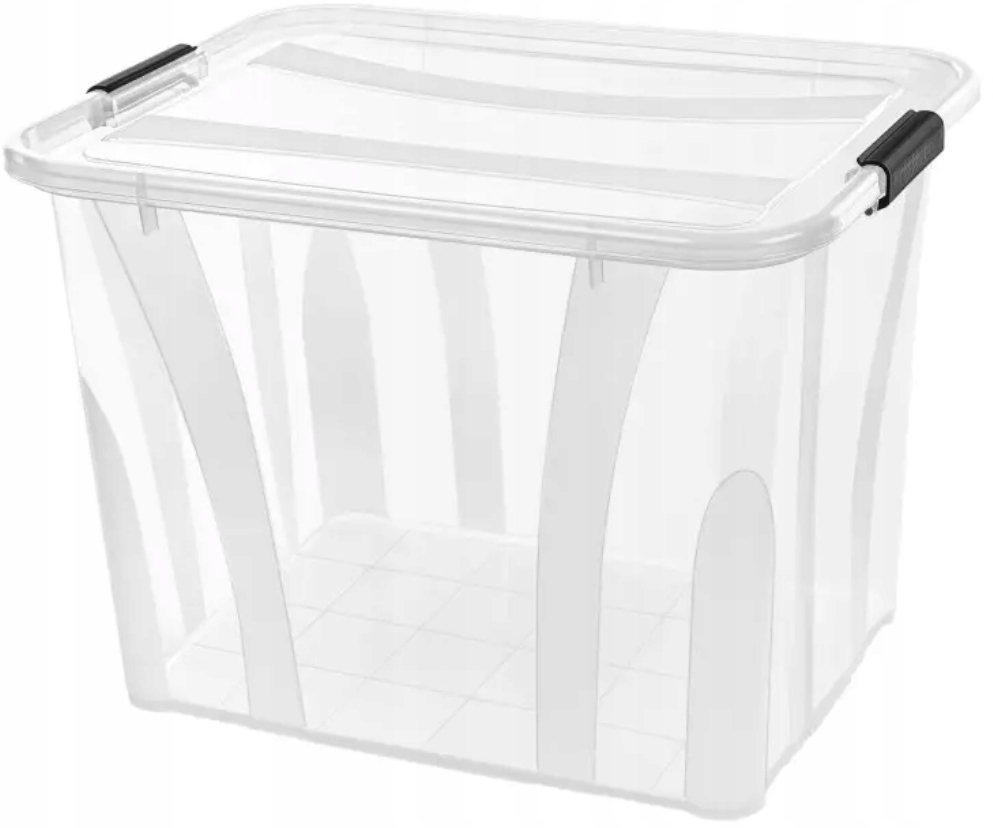 POJEMNIK PUDŁO Maxi Box z pokrywą 55L bezbarwny