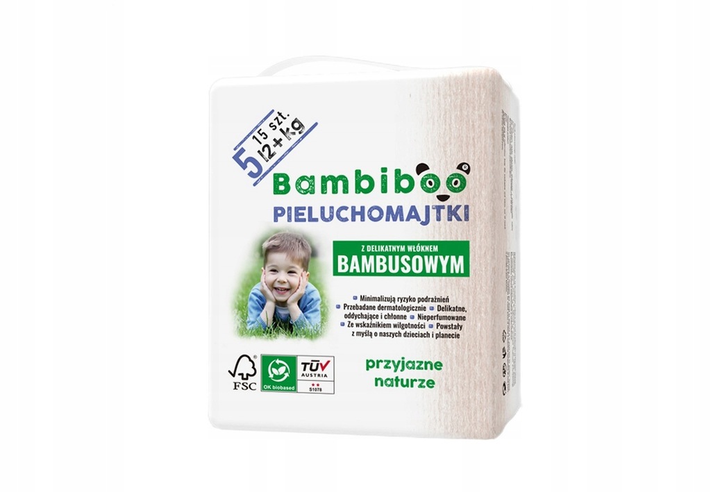 Pieluchomajtki bambus Bambiboo Maxi 12+ kg 15 szt.