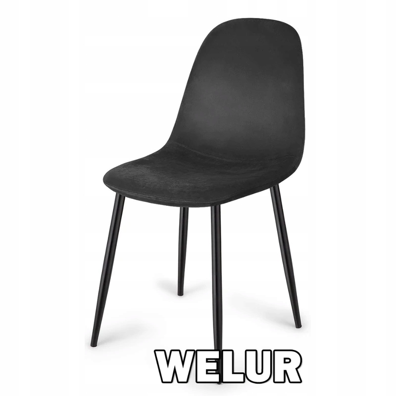 Krzesło tapicerowane GIULIA VELVET BLACK II