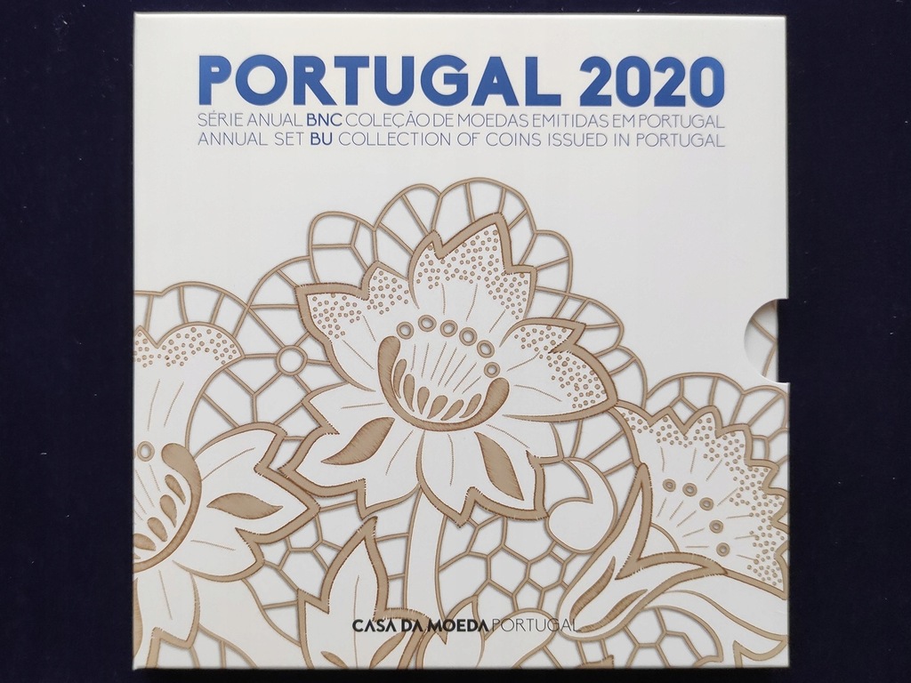 Oficjalny zestaw KMS Portugalia 2020, 8 monet - od 1 centa do 2 € - UNIKAT