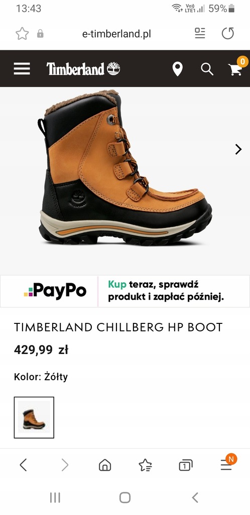 Timberland / sniegowce r . 35