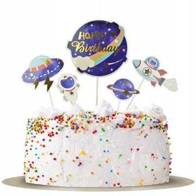 TOPPER na tort Happy Birthday, Galaxy, Kosmos