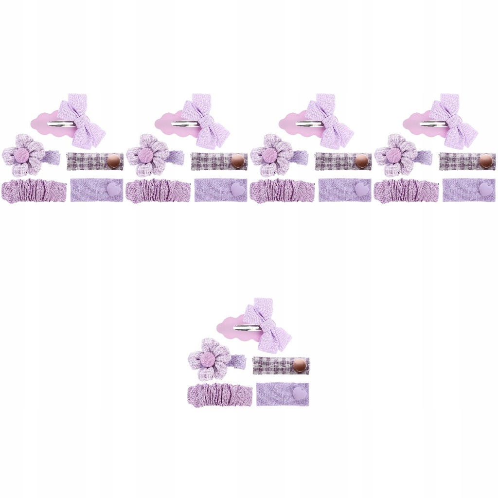 Purple Hair Clip Bow Clips Tulle Butterfly 25 Pcs