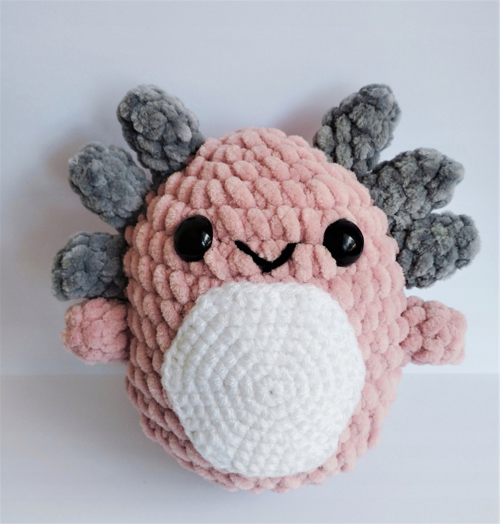 Crochet Axolotl, Aksolotl na Szydełku, maskotka