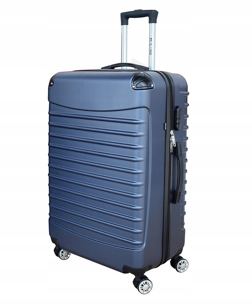 DUŻA POJEMNA WALIZKA NA 4 KÓŁKACH Z RĄCZKĄ TELESK. - 8222368960