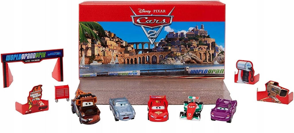 CARS AUTA ZESTAW 5 AUT SAMOCHODZIKÓW + akcesoria 2