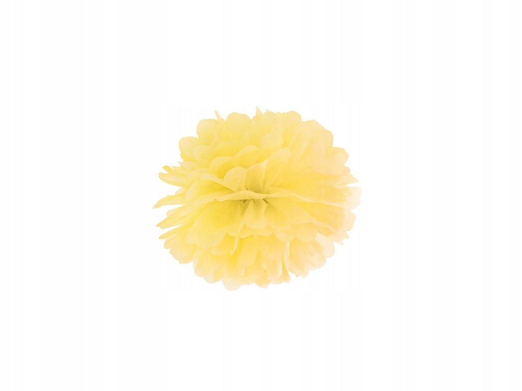 Dekoracja wisząca kwiat żółta 1szt Urodziny Pompon