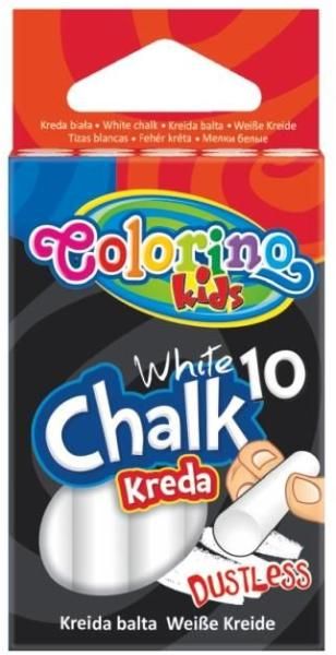 COLORINO Kreda biała bezpyłowa 10 szt. 33138