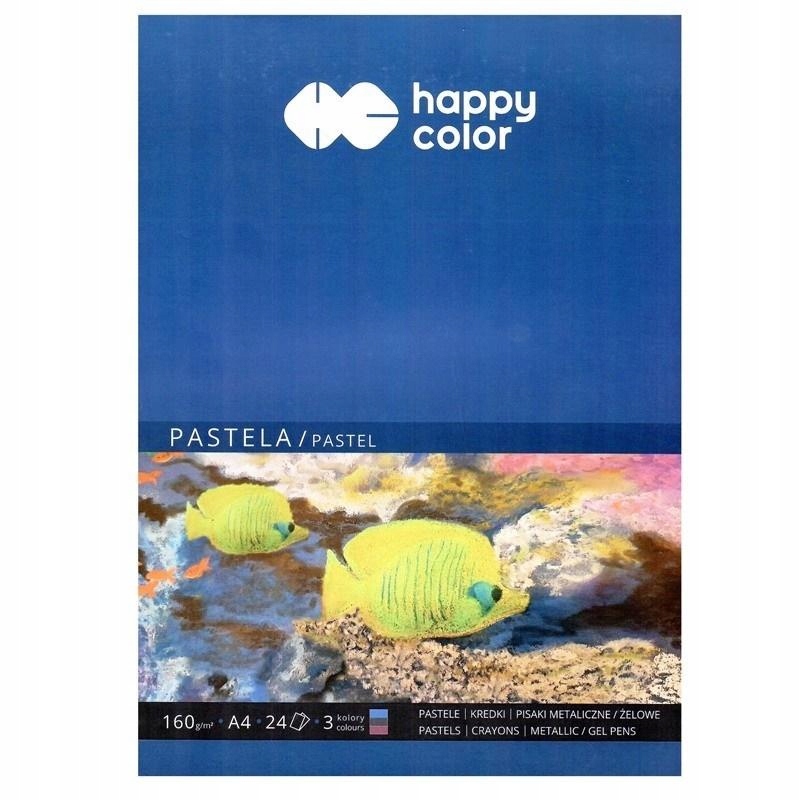 BLOK DO PASTELI A4/24K TRZY KOLORY HAPPY COLOR