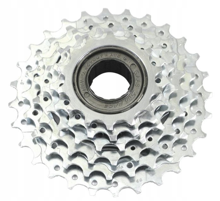 SUNRACE WOLNOBIEG 5-RZĘDOWY 14-28 ZĘBÓW 416g SREBRNY