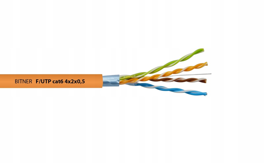Przewód internetowy F/UTP cat6 4x2x0,5 LSOH