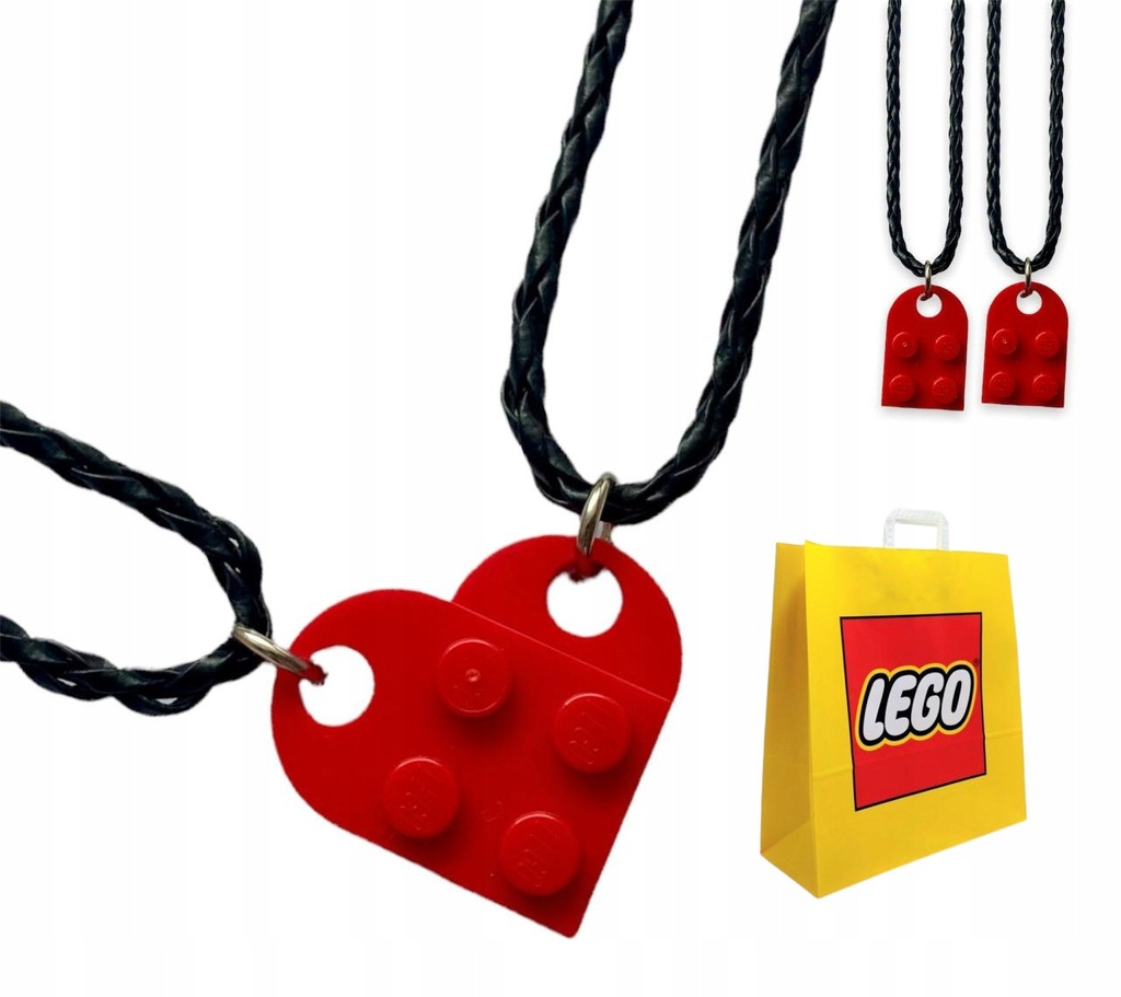 Lego heart necklace allegro discount