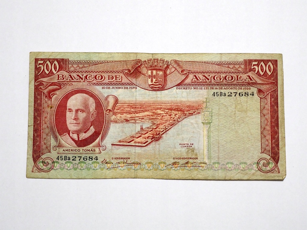130117 500 Eskudos 1970 rok Angola
