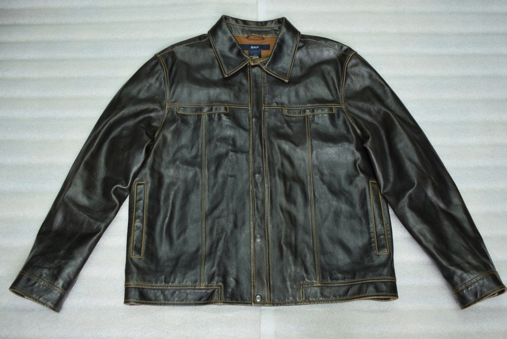 GAP USA LEATHER JACKET PRAWDZIWA SKÓRA R, L.