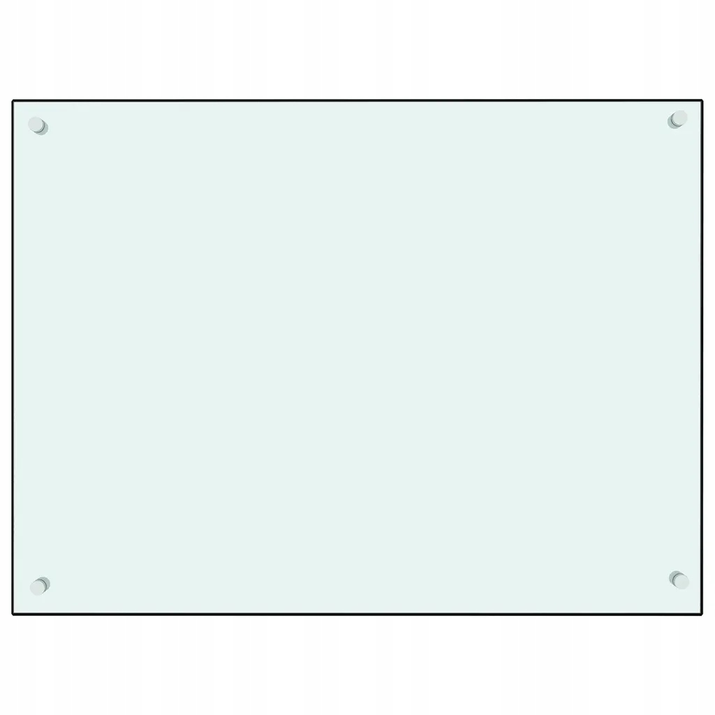 Panel ochronny do kuchni, biały, 80x60 cm, szkło h