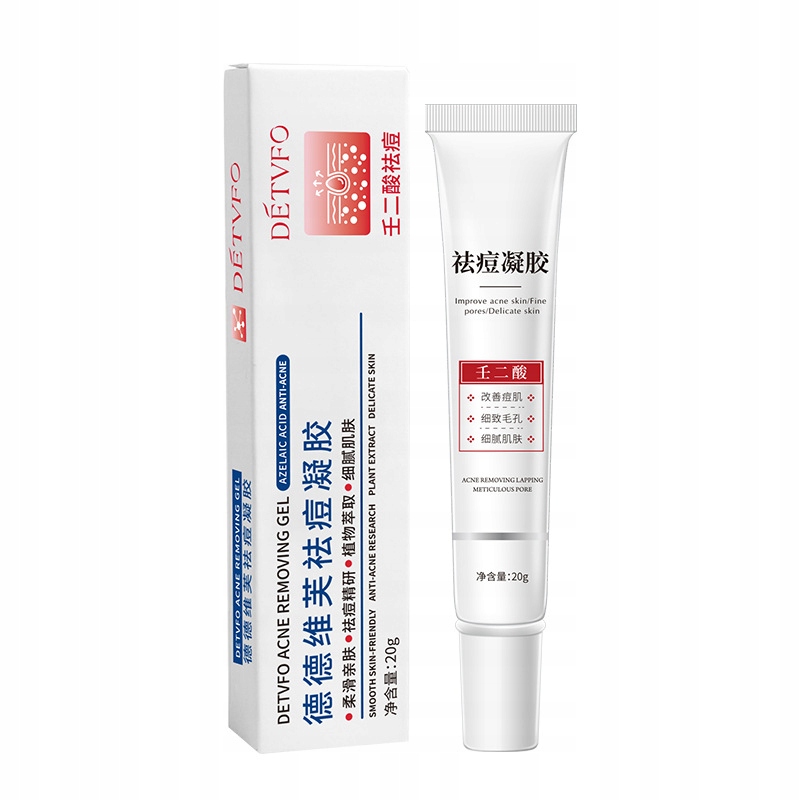 DETVFO kwas azelainowy żel usuwający trądzik 20g - 12720230755 ...