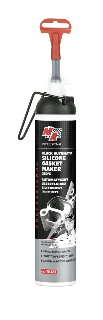 USZCZELNIACZ SILIKONOWY CZARNY 200ML AUTOMATYCZNY