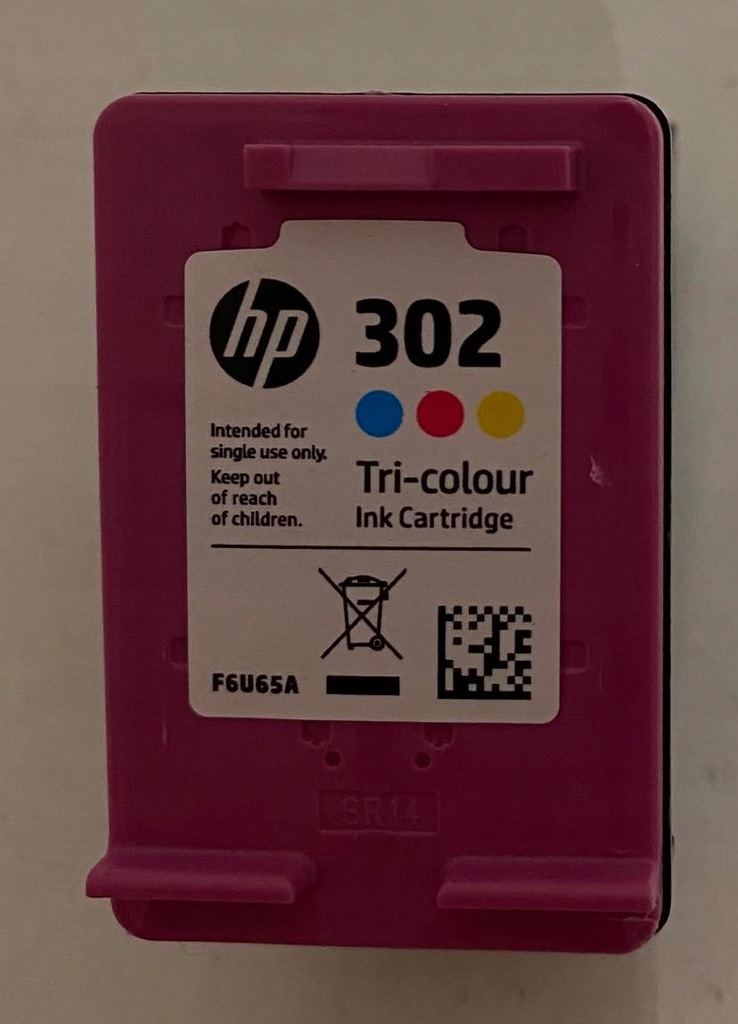 HP WKŁAD TUSZ GŁOWICA 302 KOLOR F6U65A ORYGINAŁ PUSTY