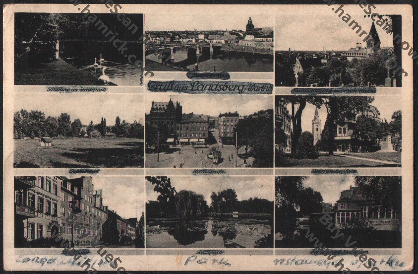 Gorzów Wielkopolski 9-widok, list repatrianta 1947