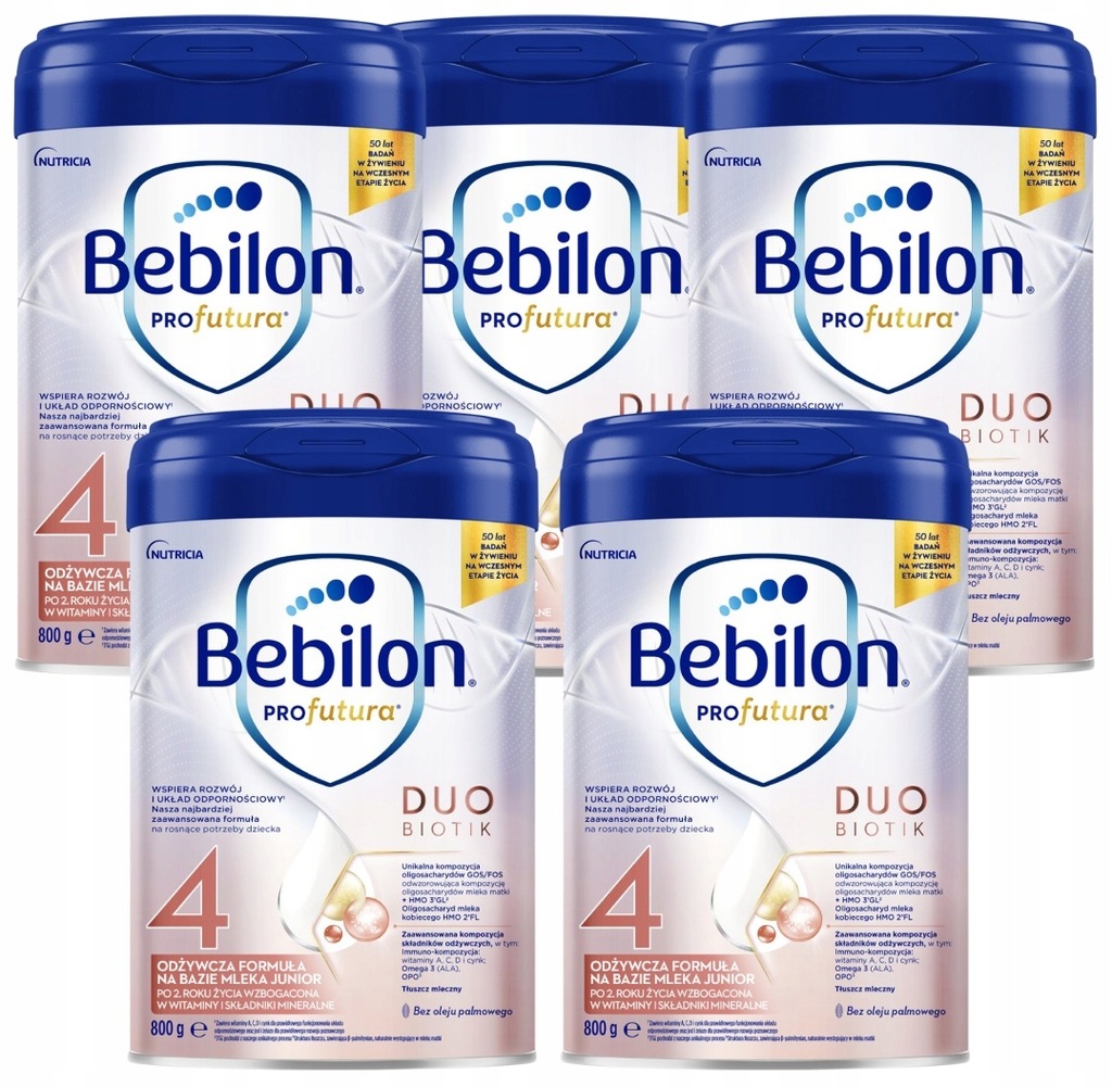 Zestaw Bebilon Profutura Duo Biotik 4 Mleko Modyfikowane 5 x 800g