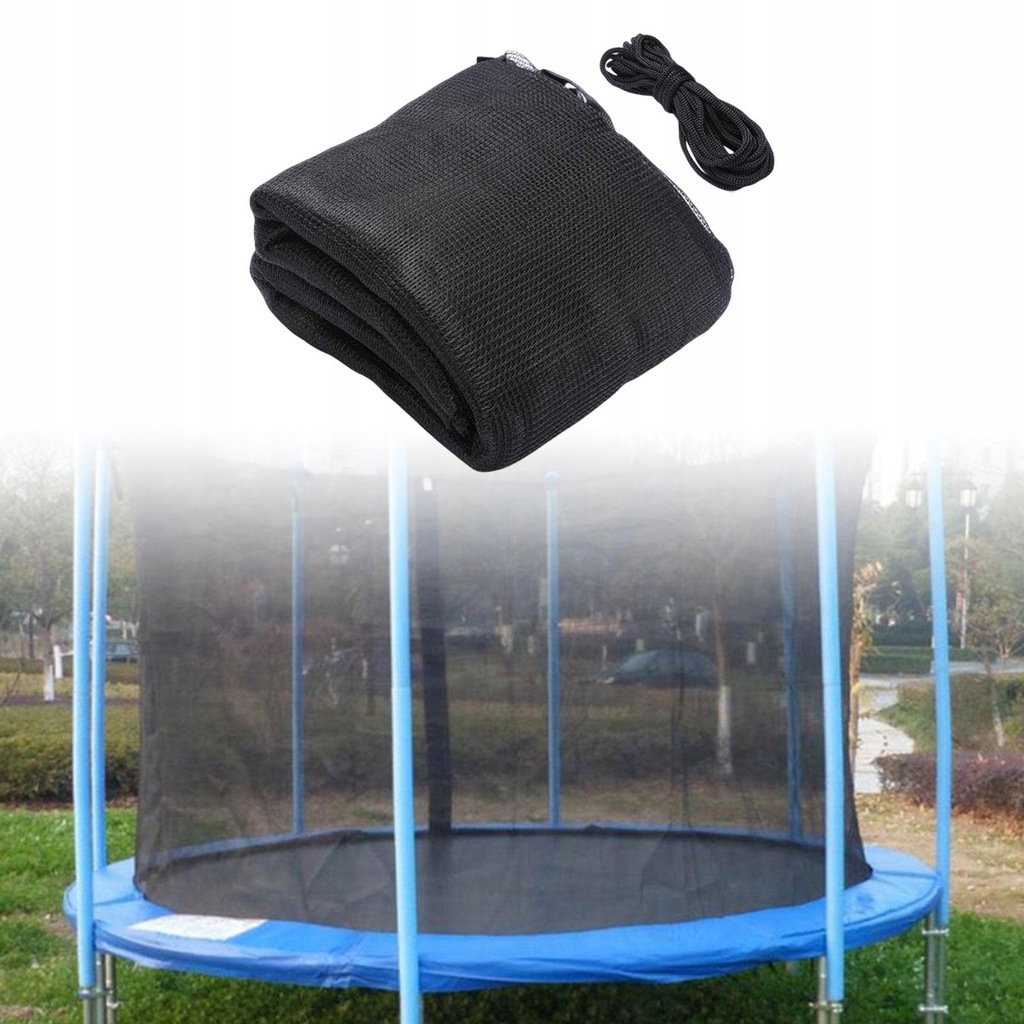 Trampoline Replacement Netting Protective Enclosure Net Height 10ft 6 poles