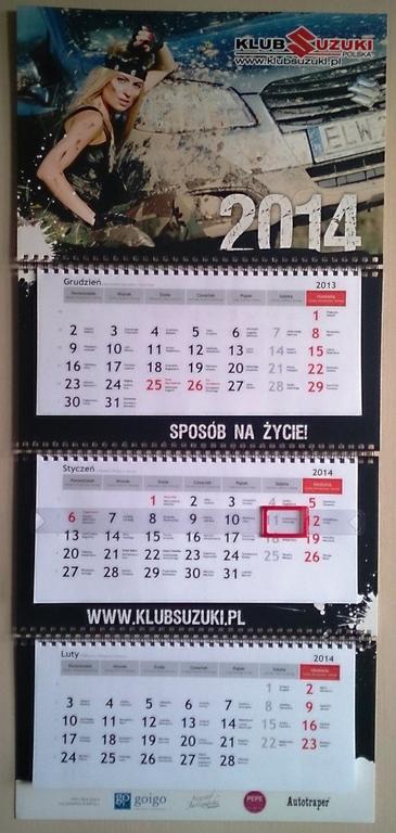 Kalendarz trójdzielny KSP