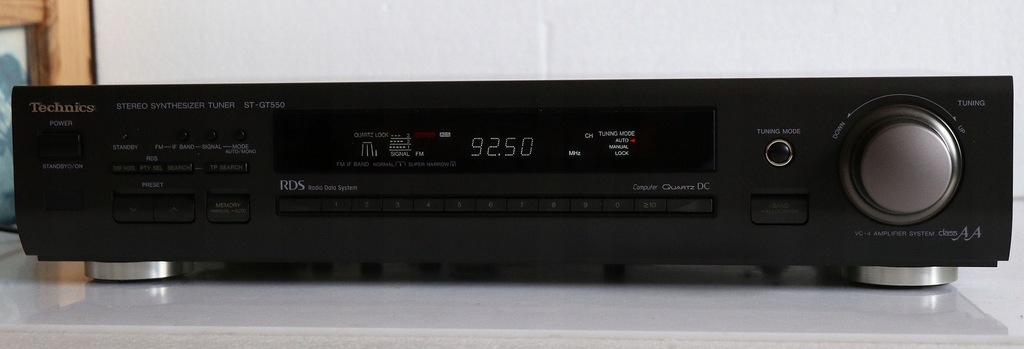 Tuner Technics ST-GT550 Stereo RDS cyfrowy oryginał bez napraw