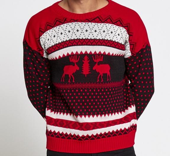 Świąteczny Norweski 3 sweter z reniferem roz S/M