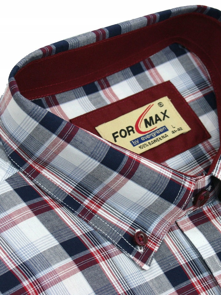 koszula męska krótki rękaw 100% bawełna FORMAX XXXL 45-46/182-188 FM15-5