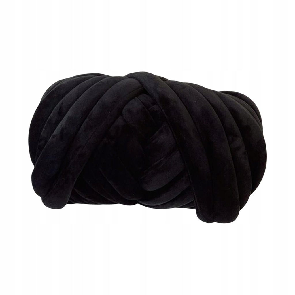 Velvet Chunky Yarn Tube Yarn 2.2lbs Tube Bulky Giant Yarn Bulky Gloss Black