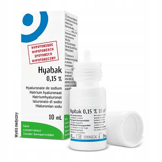 HYABAK nawilżające krople do oczu filtr UV 10 ml