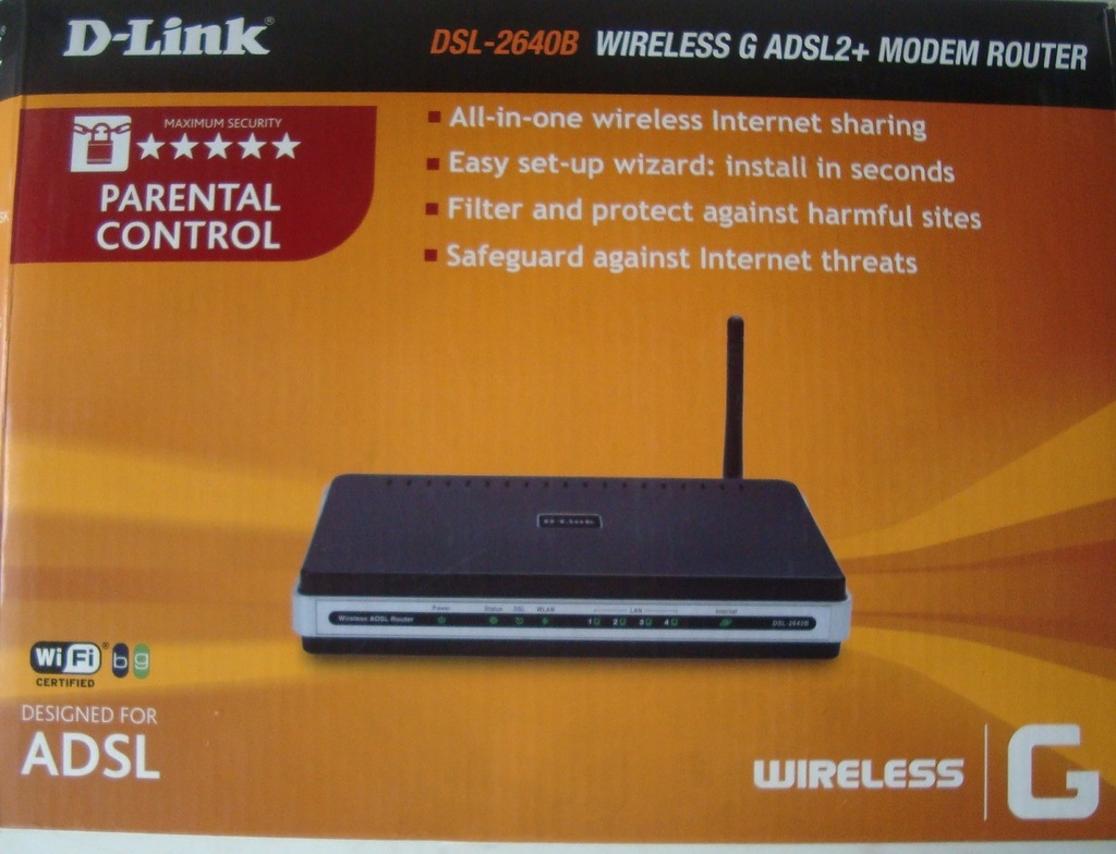 Router D-Link DSL-2640B ADSL2+ mało używany